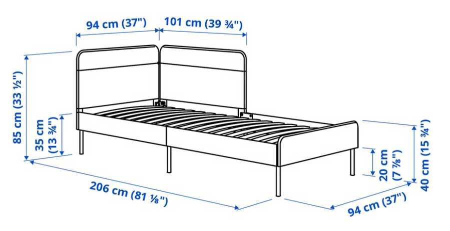 Estrutura de cama + colchão IKEA 90x200