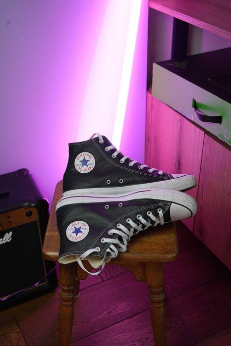 Czarne skórzane Converse Chuck Taylor | Rozmiar 45
