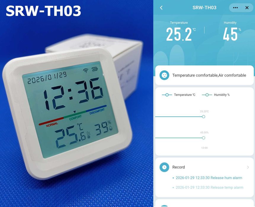 Tuya Wi-Fi розумний термометр гігрометр