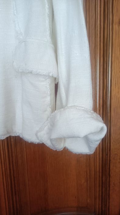 Śmietankowy żakiet, marynarka damska