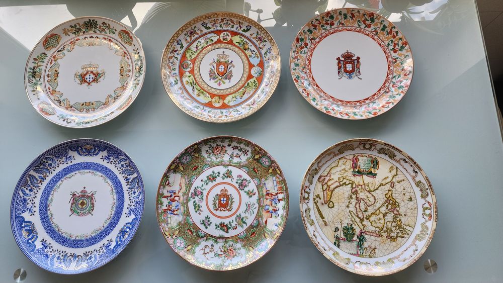 Coleção de pratos Portugal e o Oriente