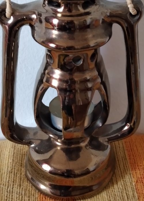 Candeia de cerâmica vidrada