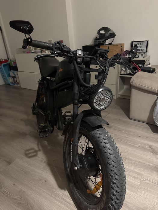 Bicicleta eleterica estilo ciclomotor 55km/h Bateria removivel, 2 motores 1000W, leva duas pessoas, não precisa de licença.