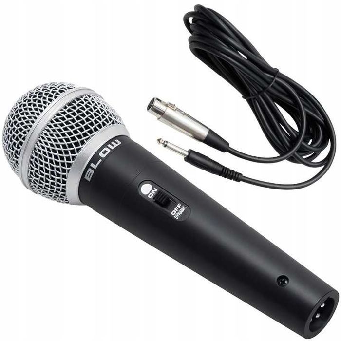 Mikrofon Dynamiczny Przewodowy Karaoke Metalowy Estradowy kabel 5m