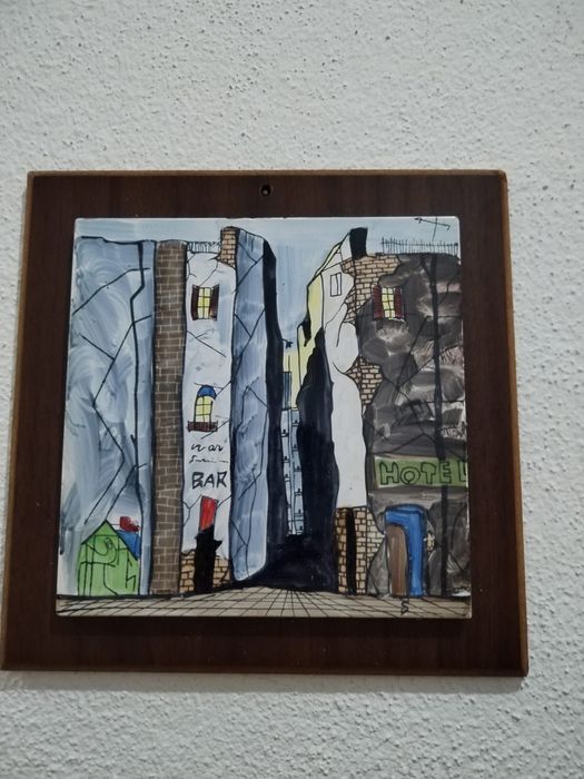Conjunto 5 quadros de Azulejo . Tamanho quadrado