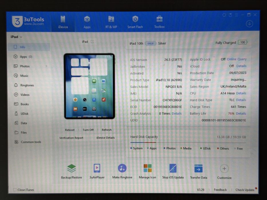 iPad 10. gen. (A2696) - 64GB - Silver - faktura VAT 23%