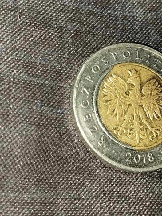 5zł 100lat niepodległości 2018 destrukt rozlanie