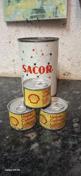 Latas lubrificantes Shell automobila  [ler descrição do anúncio]