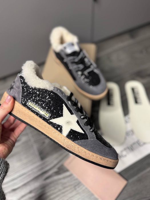 Golden goose голден гуз кеди зимові кросівки з хутром кеды мех голден
