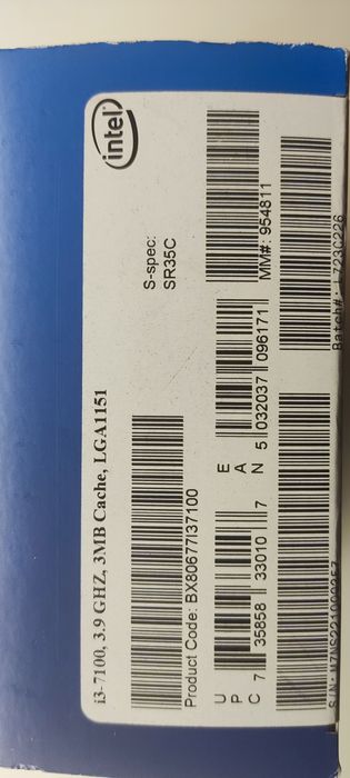 Procesor Intel i3 7100 LGA1151 2x 3,9 GHz gen.7 HD630