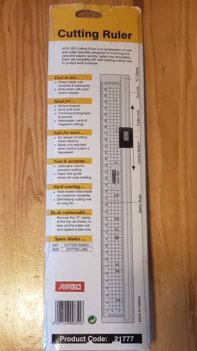 Régua para cortar papel