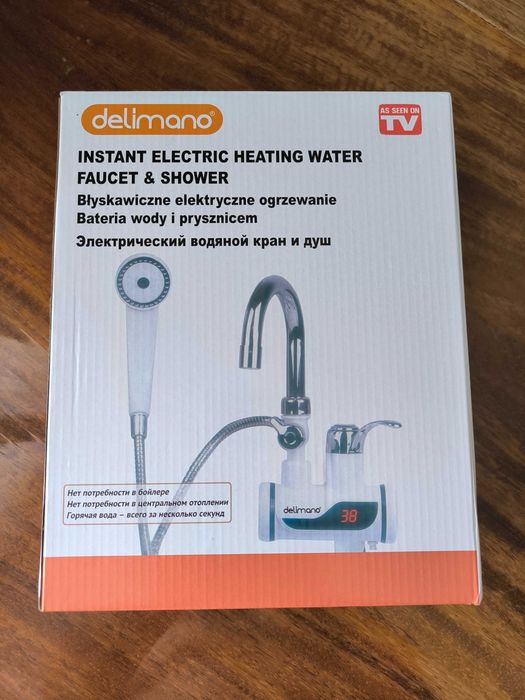 Кран проточный водонагреватель с душем, 3 кВт