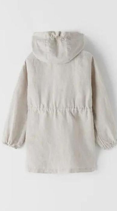 Льняне пальто з капюшоном Zara 122