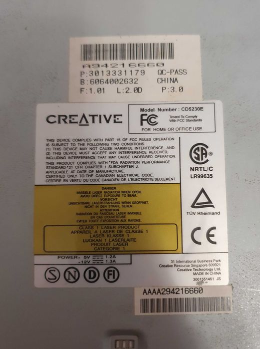 Leitor/Drive CD ROM interno, Creative CD5230E - IDE - 52X mx - vintage64738260200707121