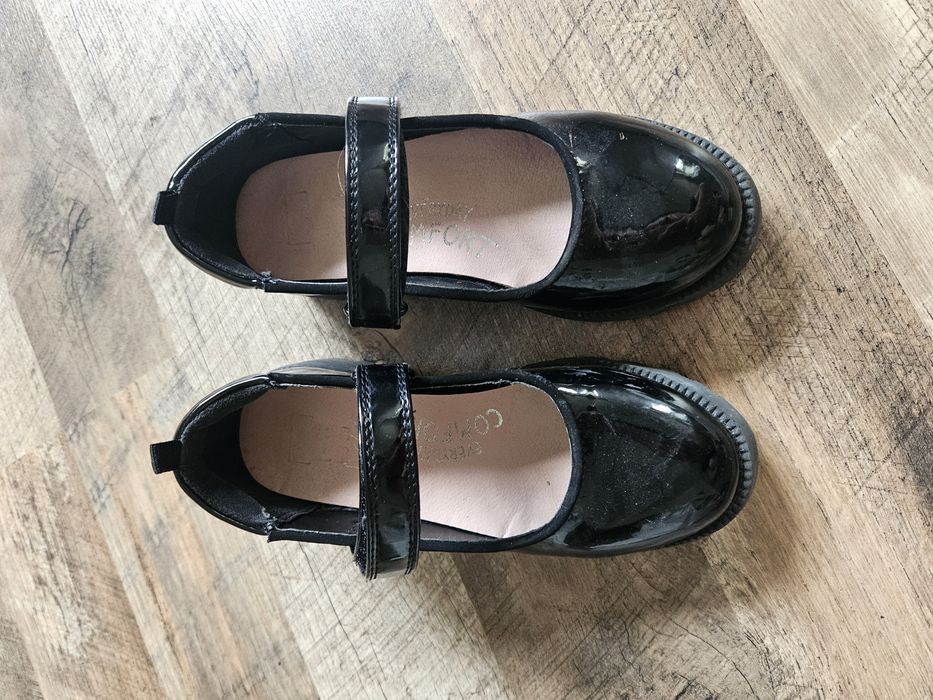 Buty eleganckie czarne pantofelki 30