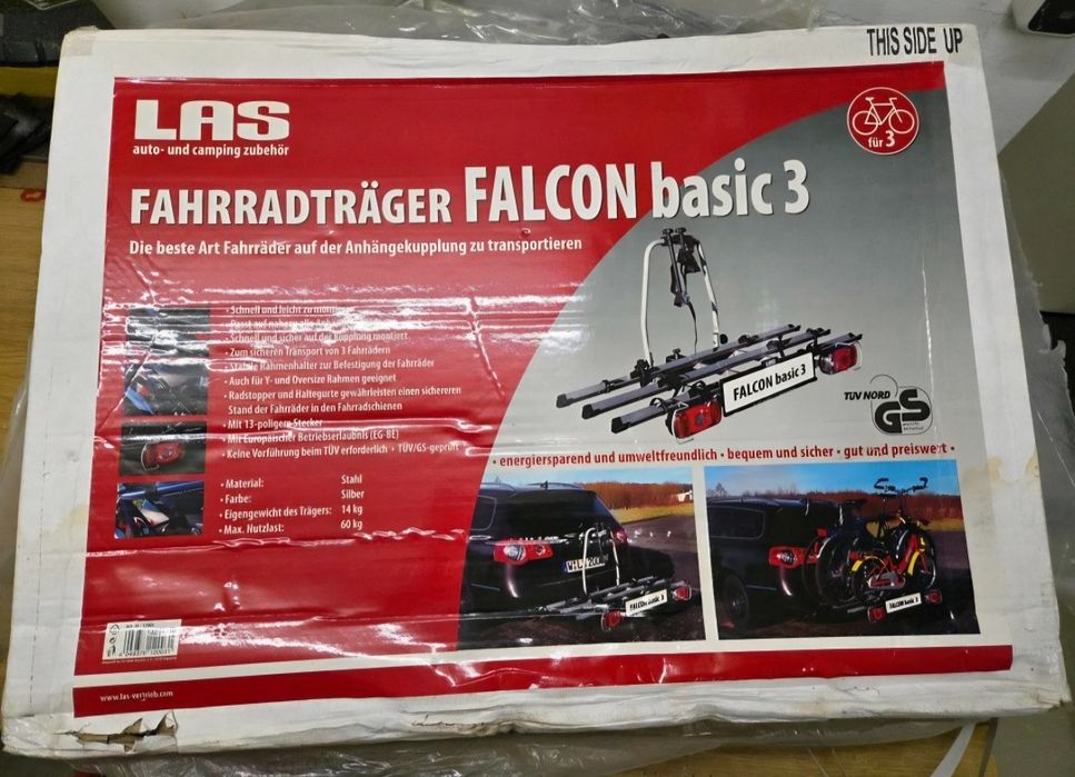 Bagażnik Rowerowy Uchwyt Platforma 3 Rowery Hak LAS FALCON BASIC