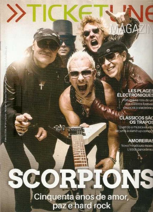 Scorpions na JAM music 1995 mais quatro 2002, 2016 e 2018
