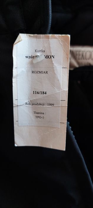 Kurtka wojskowa szuszu czarna 116/184