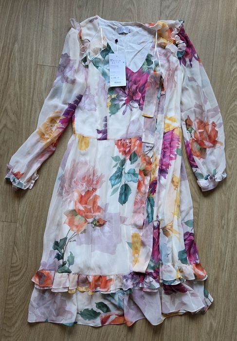 Sukienka L'AF r.40, zwiewna, elegancka