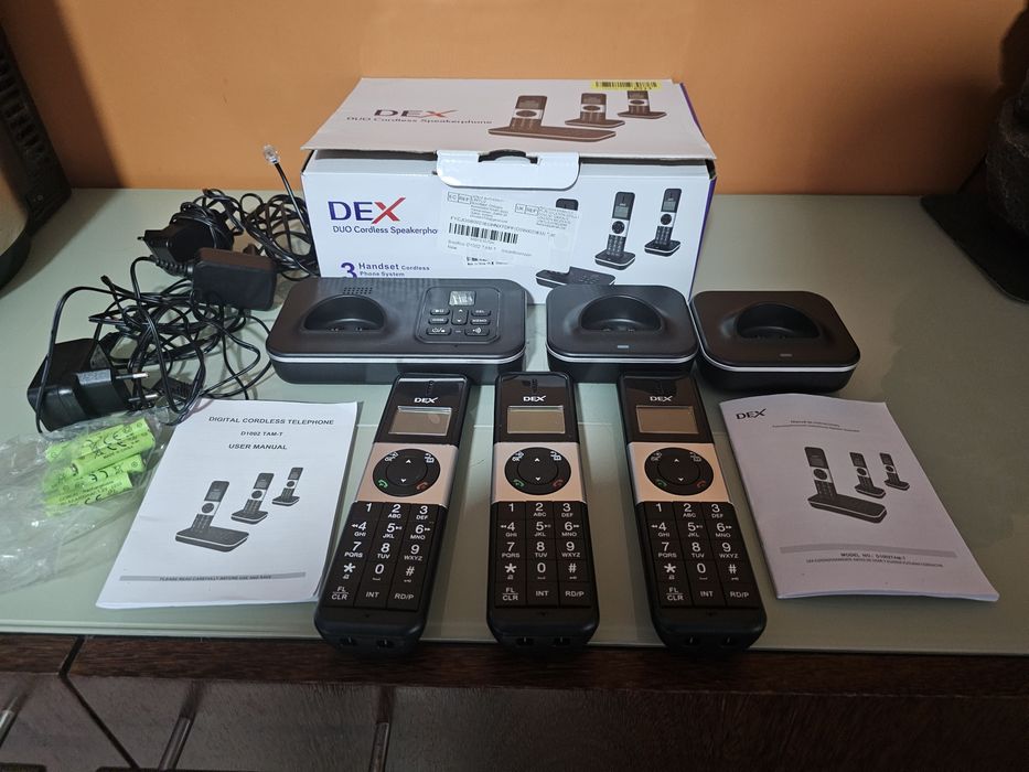 BISOFICE D1002 TAM-T Telefone sem fio de 3 aparelhos com máquina de at