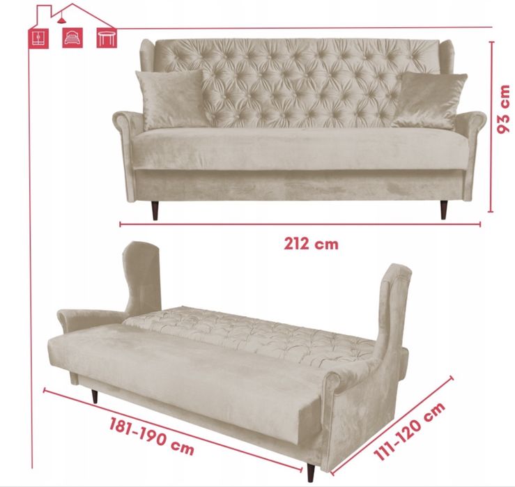 Sofa rozkadana praktycznie nowa nie uzywana