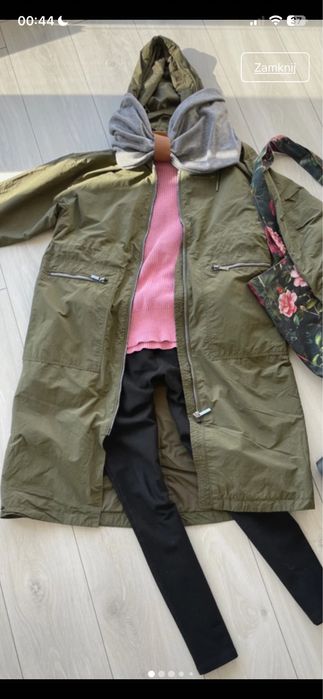 Parka wiatrówka khaki S M Reserved