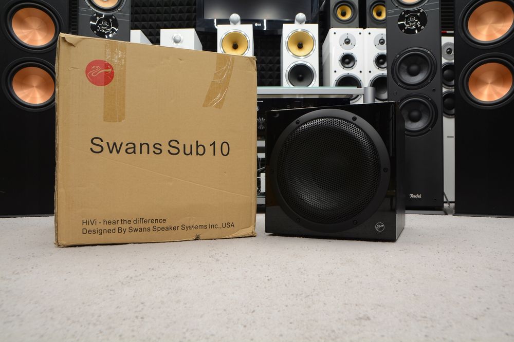 Mocny subwoofer aktywny Swans Sub10 do kina domowego i muzyki