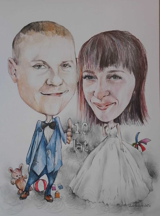 karykatura portret prezent rysunek