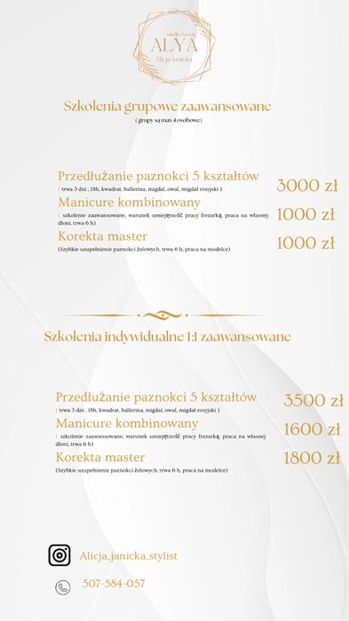 Szkolenia ze stylizacji paznokci. Indywidualne w cenie grupowych