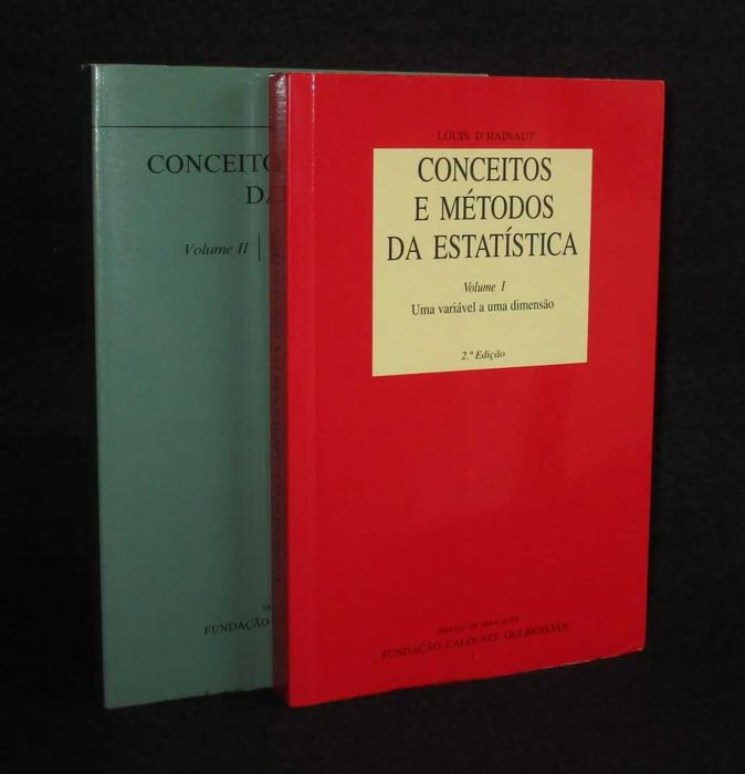 Livros Conceitos e Métodos da Estatística Louis D'Hainaut 2 Volumes