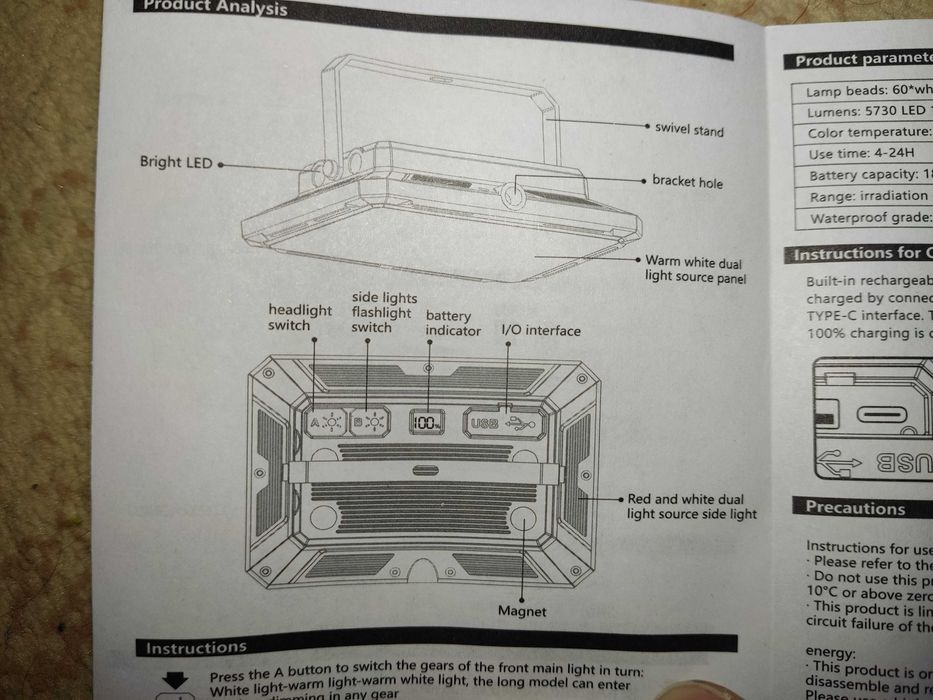LED ліхтар лампа світильник фонар KXK 686 50 Вт