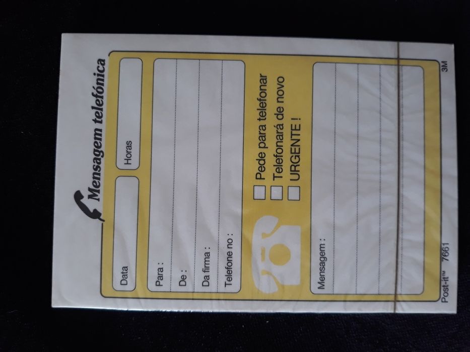 3 blocos Post-it recados + suporte acrílico