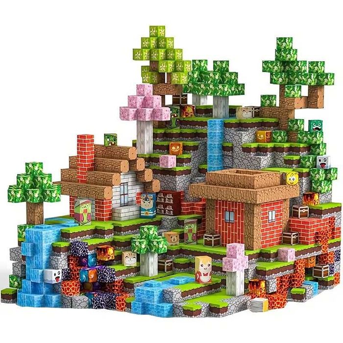 Lunelii Bricks - Kreatywne magnetyczne klocki konstrukcyjne – 100 elementów