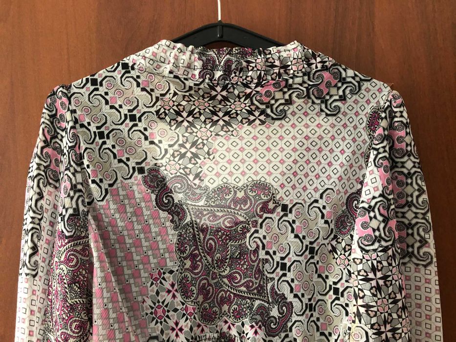 Piękna szyfonowa bluzka/tunika (rozm. M/L) - okazja!