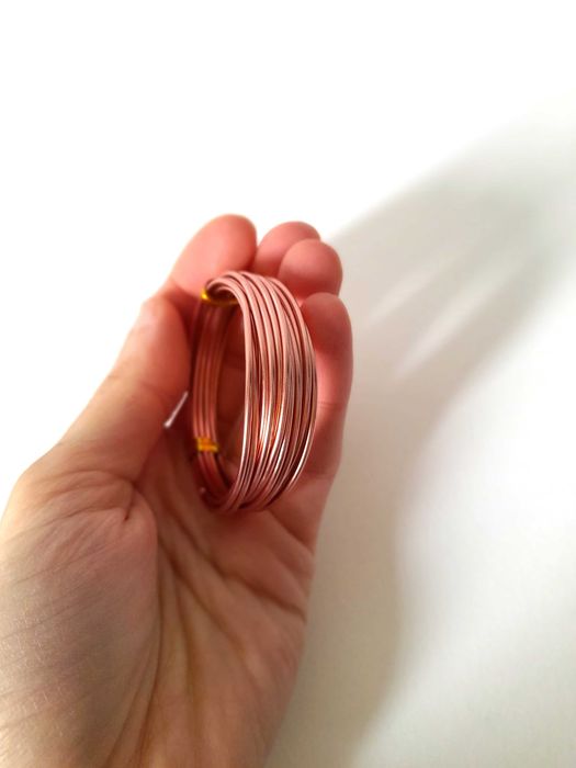 Arame de alumínio 1,5 mm cor-de-rosa fabrico de bijuterias artesanatos