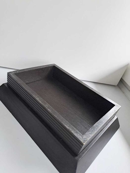 Ciemnobrązowa taca, podstawka, organizer 25.5x18.5 cm