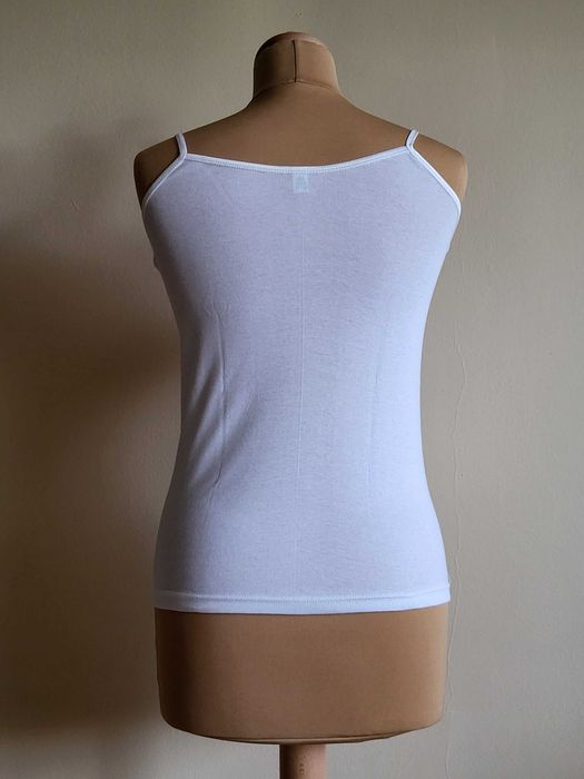 Podkoszulek koszulka top na naramkach biały nowy