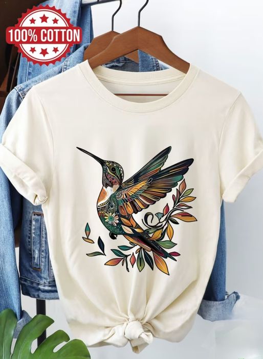 XXL koszulka bluzka damska t-shirt koliber kolor  morela