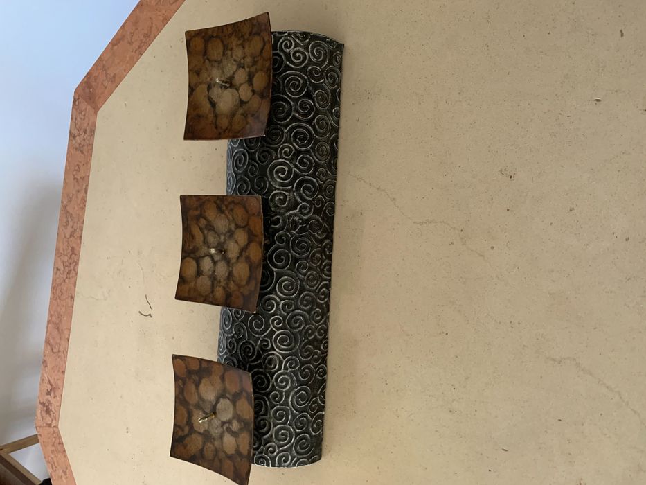 Castiçal 3 velas de metal