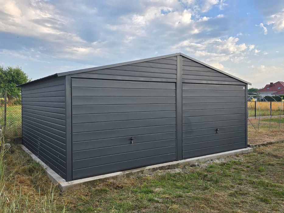 Garaż blaszany 6x5,8 m Premium Blaszak Garaże blaszane 6x6 7x6 8x6 9x6 10x6 11x6 12x6 PRODUCENT dostawa i montaż !