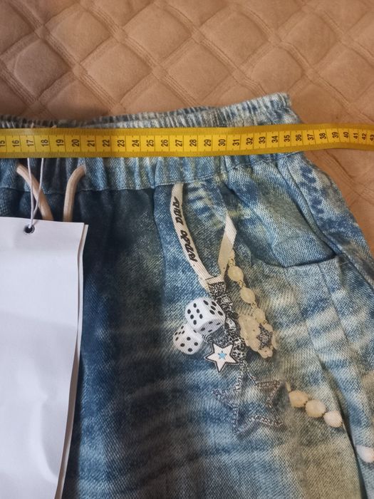 Стильні баггі/ багги/ хулігани/ хулиганы з защіпами, красивий принт , розмір л-хл- 2хл, по бірці хл.
