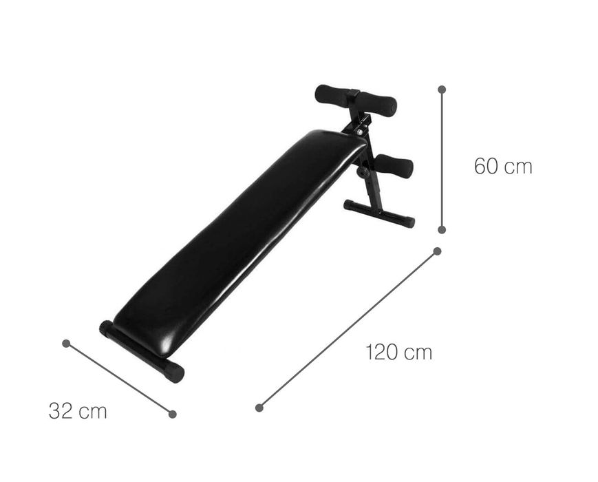Ławka skośna
Udźwig 200 kg
Regulowana wysokość podpórki na nogi
Kompak