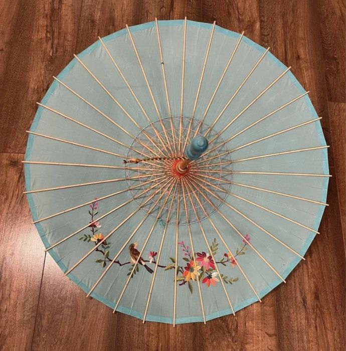 Stara parasolka chinska jedwabna