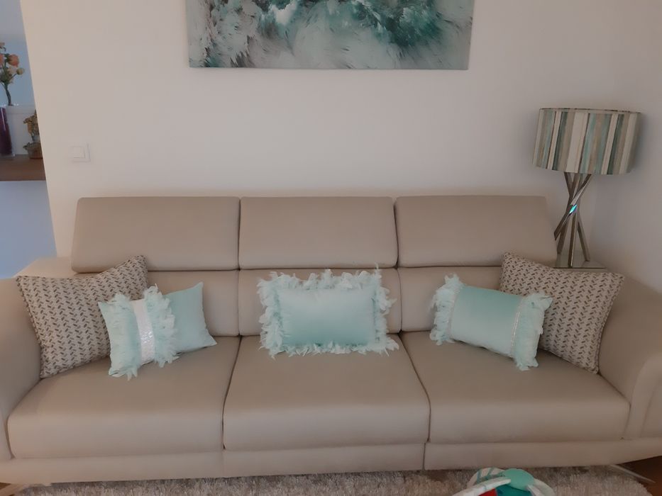 Almofadas decorativas verde água