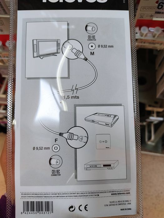 Televés TV Antenna Extension Cable, 1.5 m64737911701249123