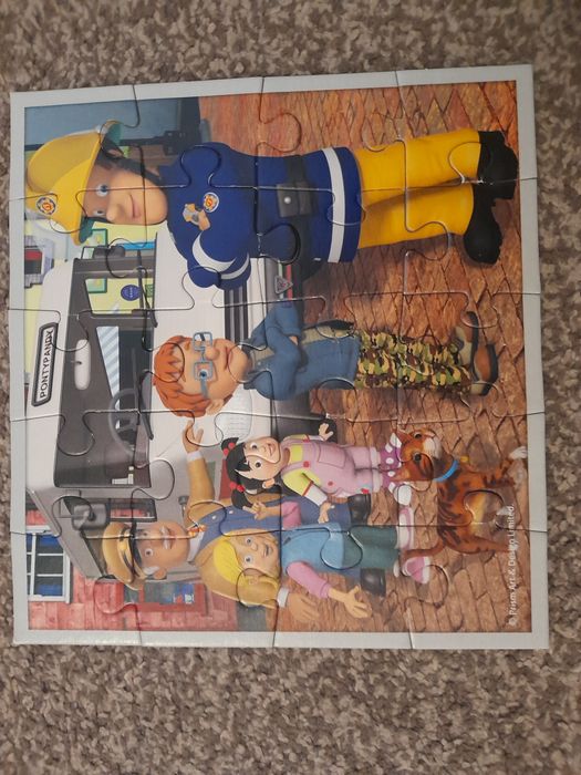Strażak Sam Puzzle + karty do gry