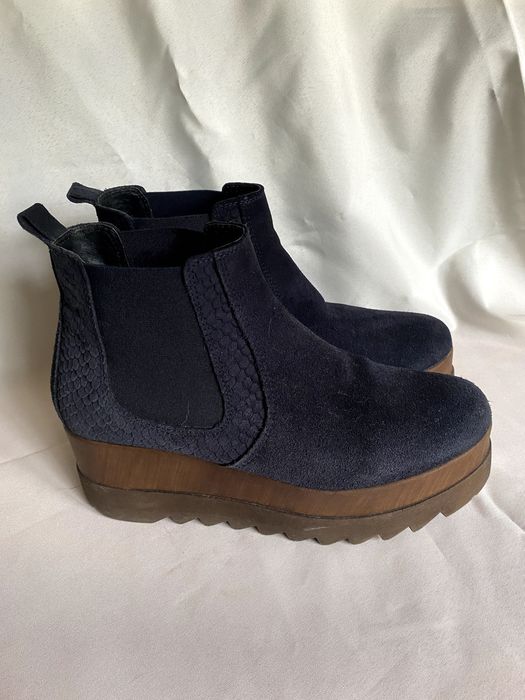 Botas de Senhora azuis escuras