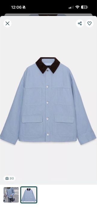 куртка Zara блакитна