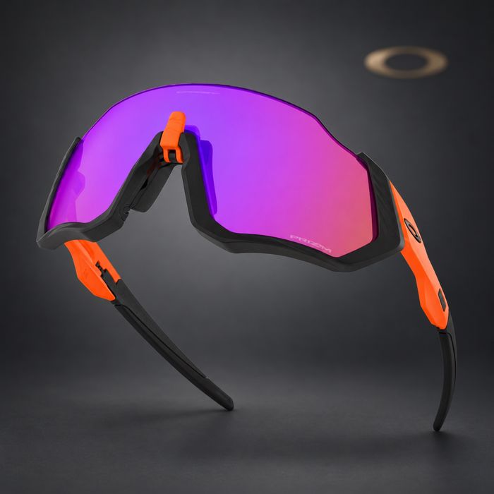 Oakley Flight Jacket Matte Black / Neon Orange + Prizm Trail ОРИГІНАЛ ФОП