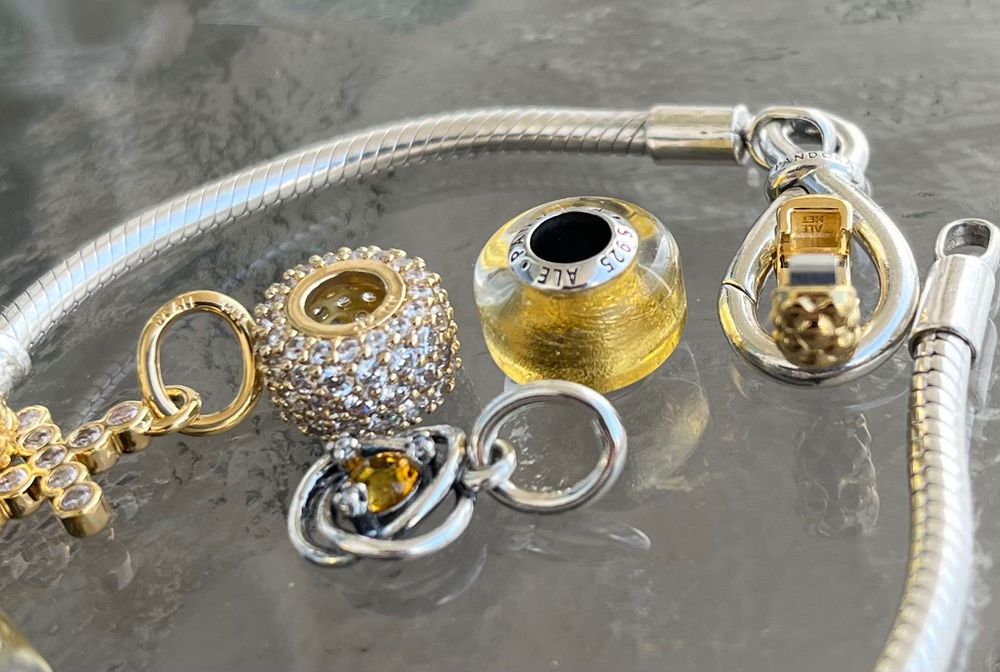 Pandora oryginał bransoletka z charmsami